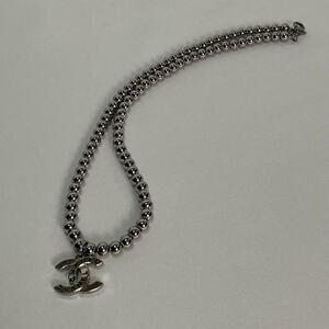 Chanel Silver Beaded Necklace
